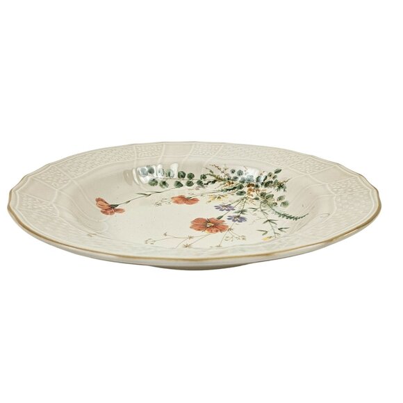 Mikasa Margaux Large Rim Soup Bowl Floral Embossed Basketweave Vintage Japan - Picture 8 of 10